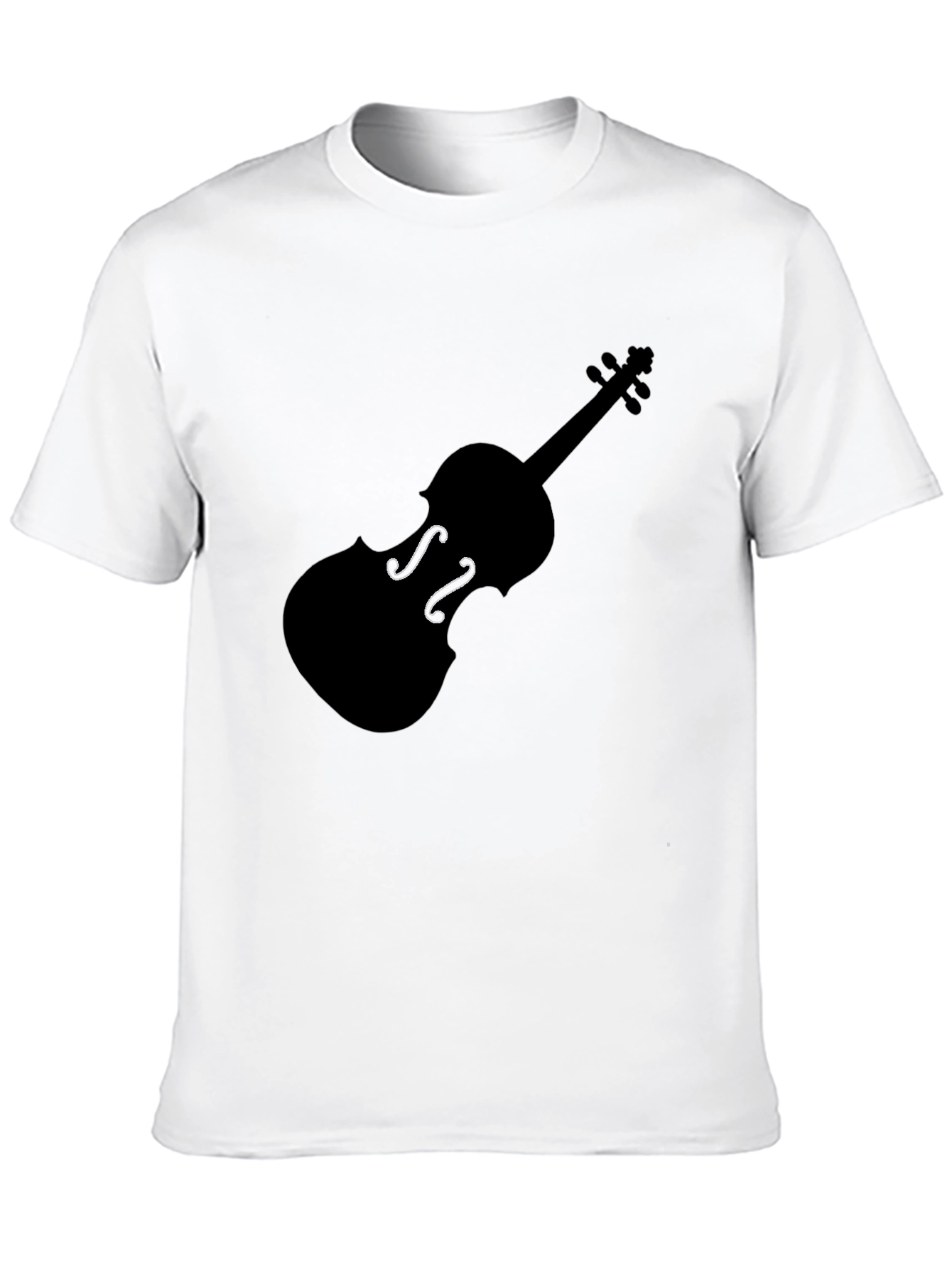 Violin Graphic Tee - Black Music Lover T-Shirt