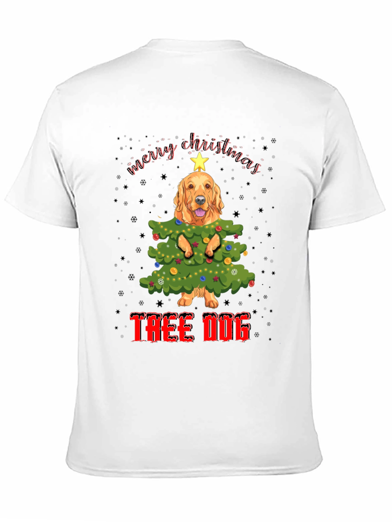 Funny Dog Christmas Tree T-Shirt