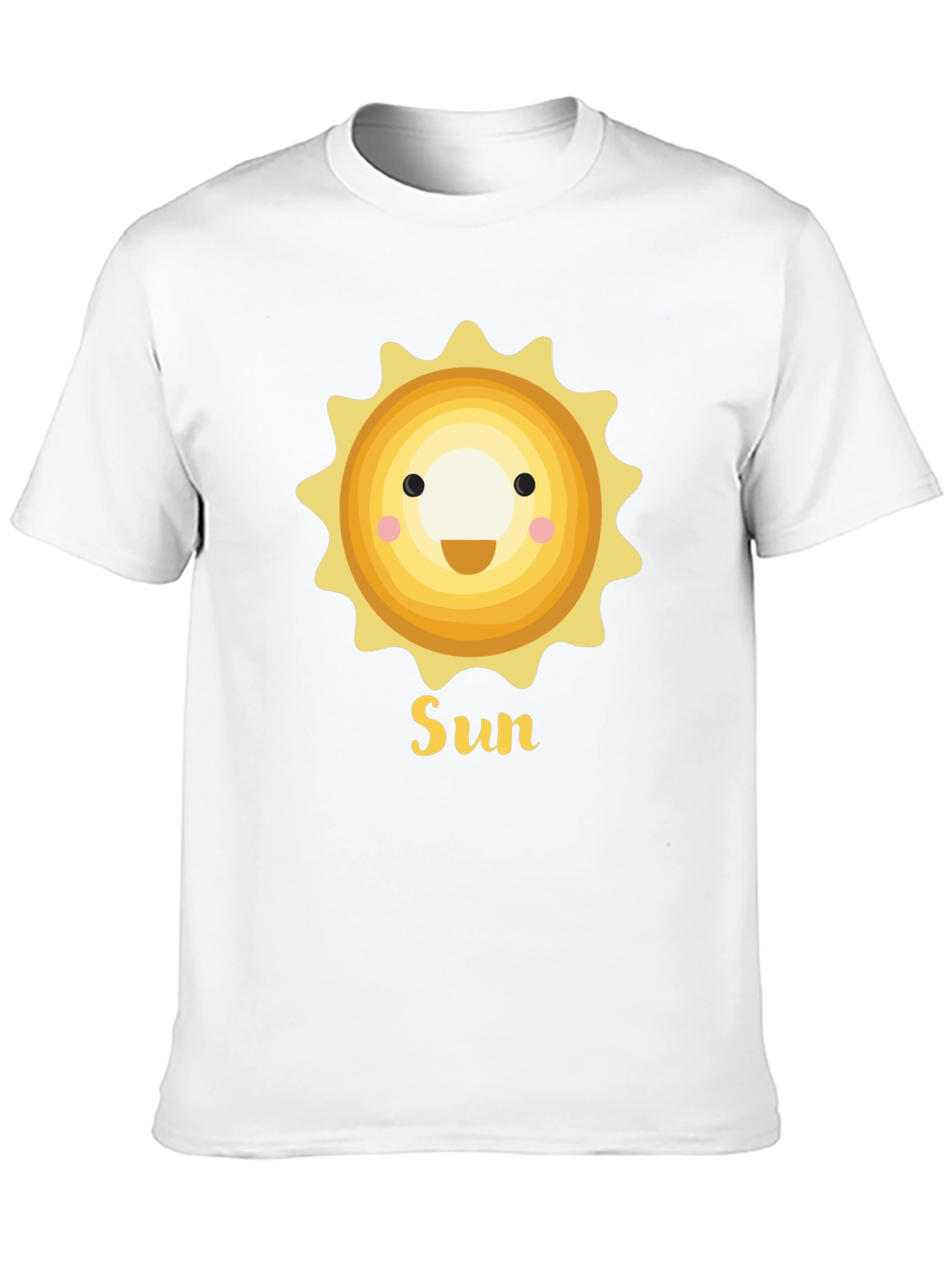Smiling Sun Graphic T-Shirt - Black Crew Neck