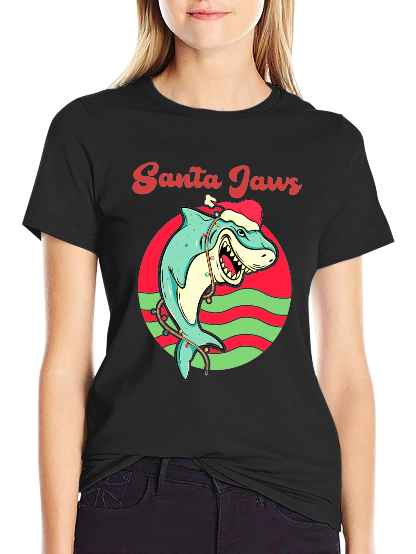 Santa Jaws Christmas T-Shirt