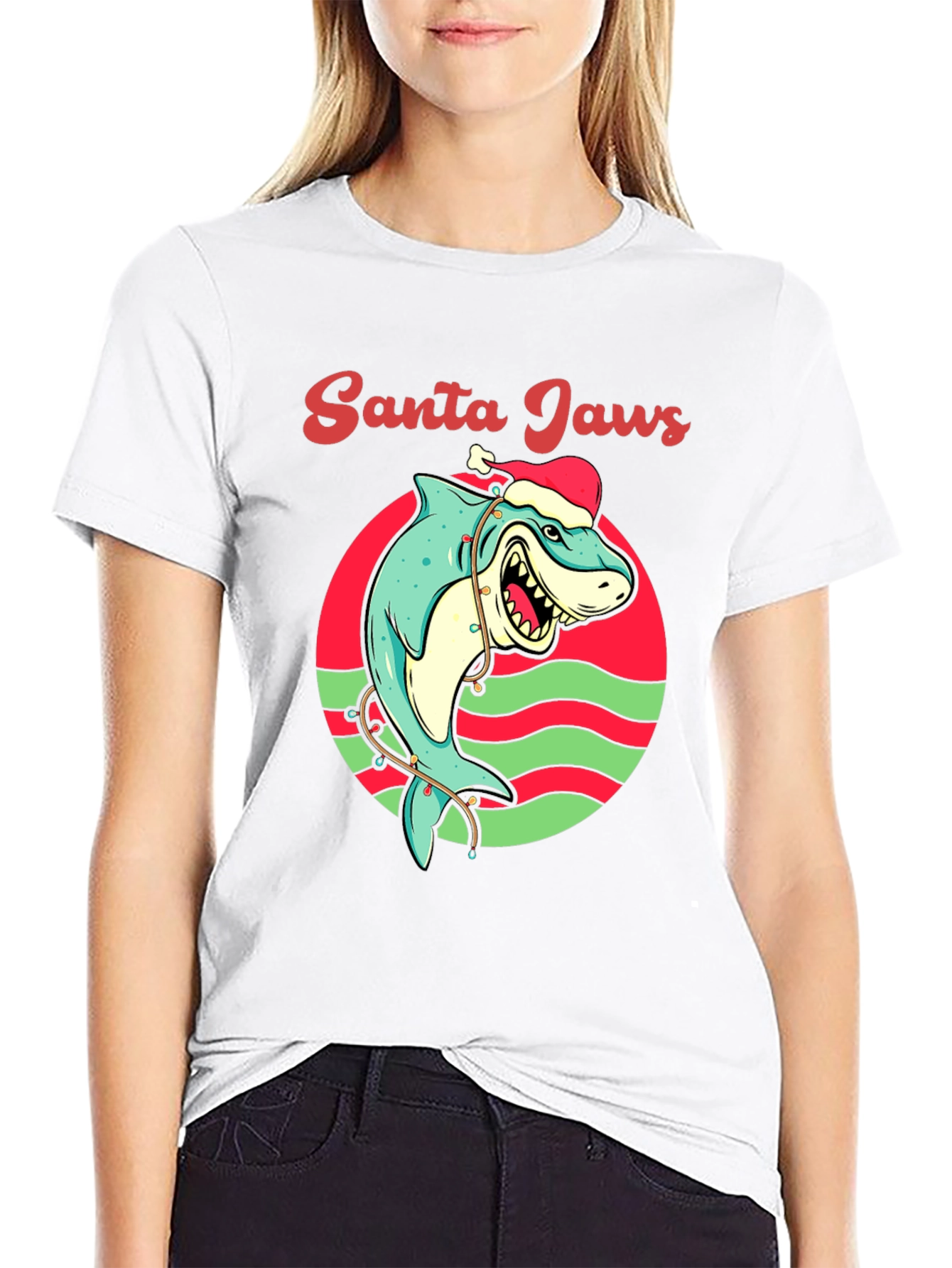 Santa Jaws Christmas T-Shirt