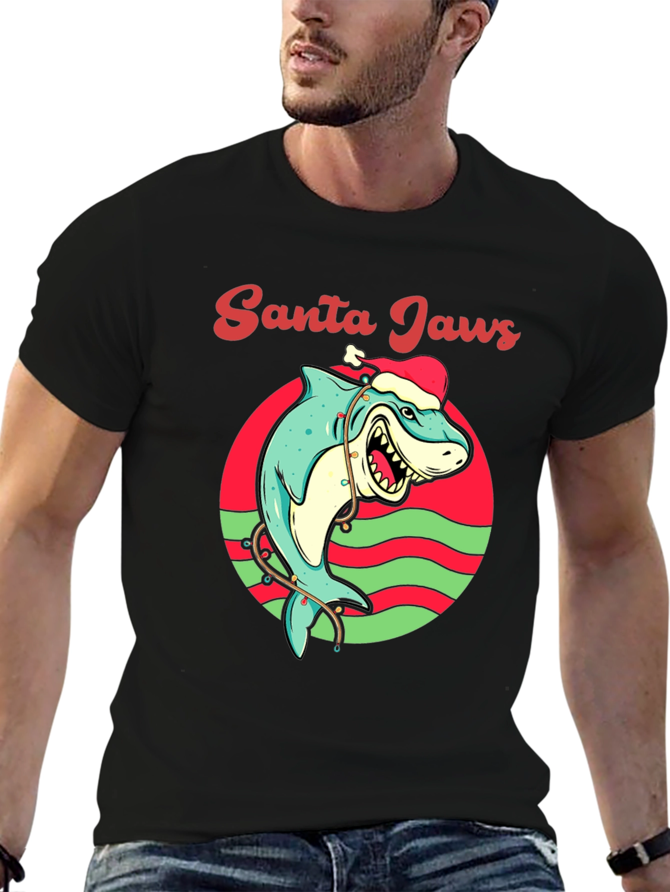 Santa Jaws Christmas T-Shirt