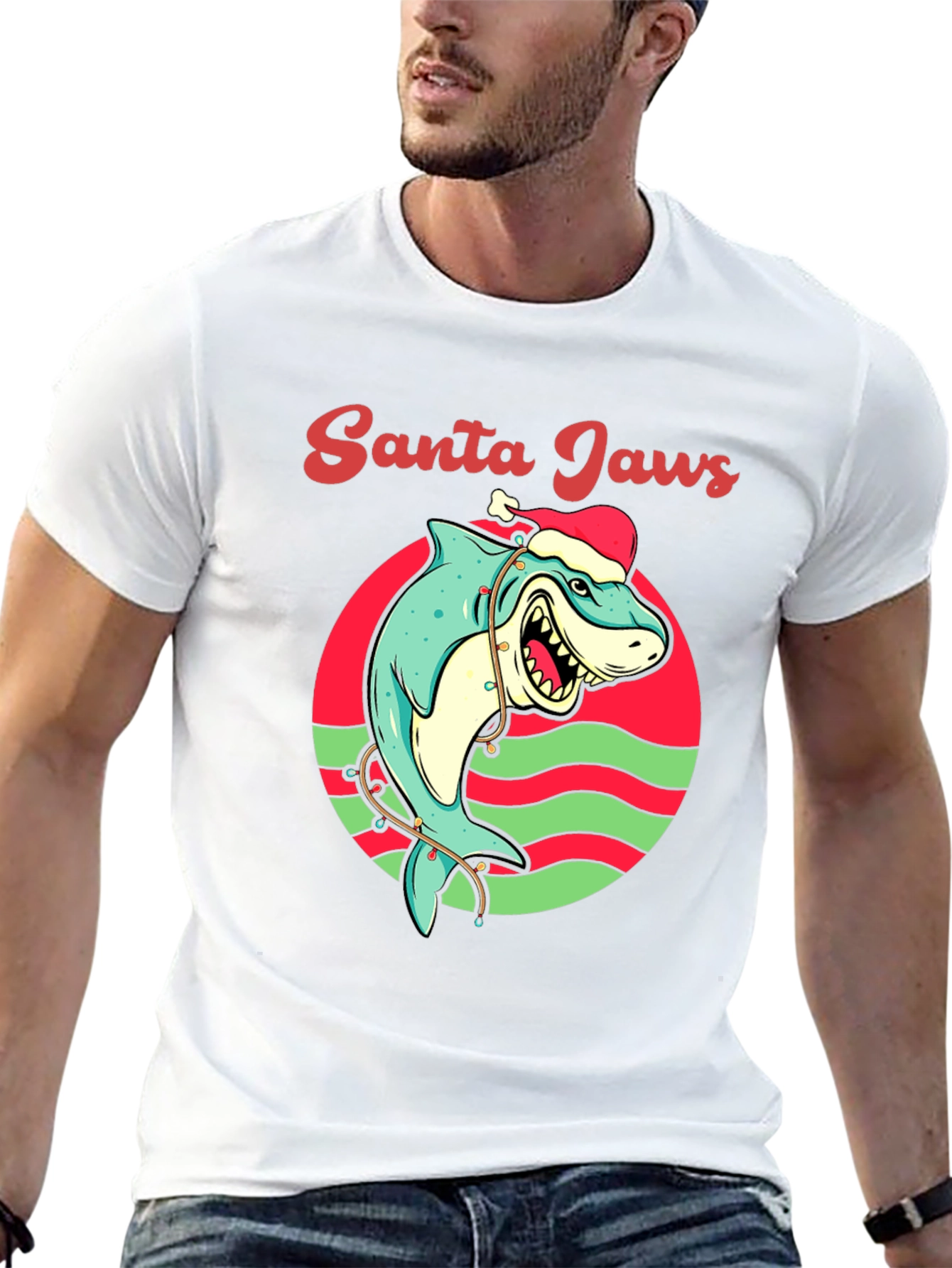 Santa Jaws Christmas T-Shirt