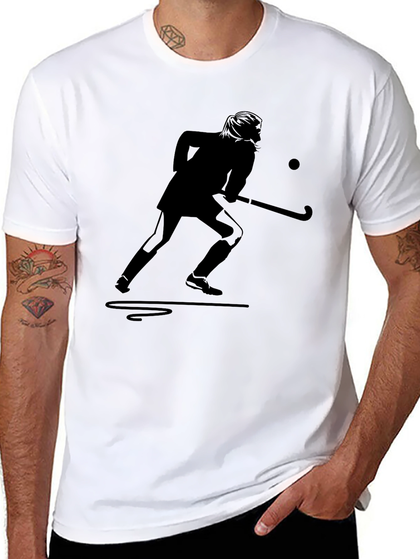 Field Hockey Player Graphic Tee