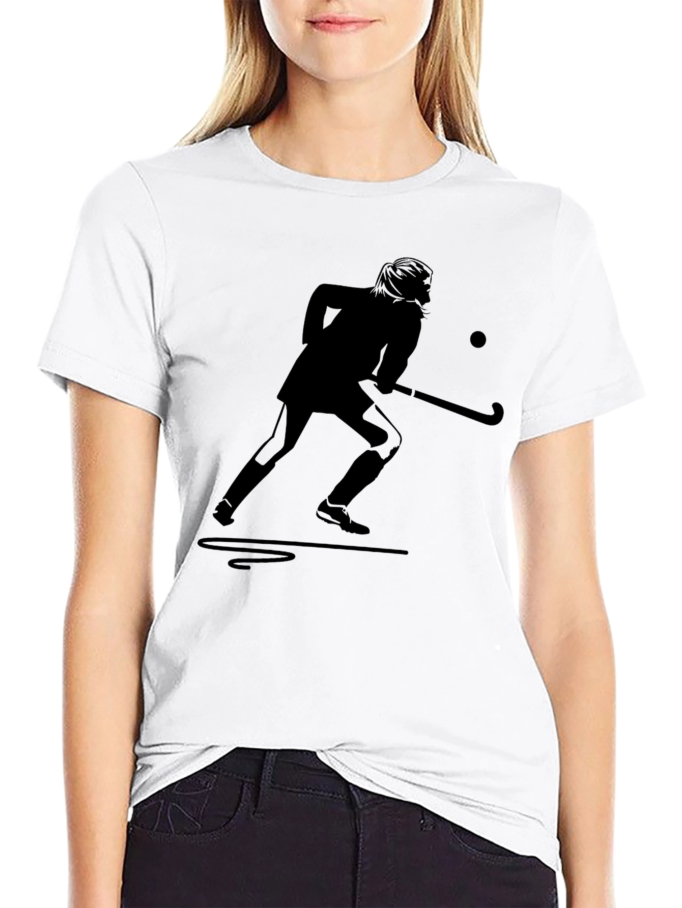 Field Hockey Player Graphic Tee