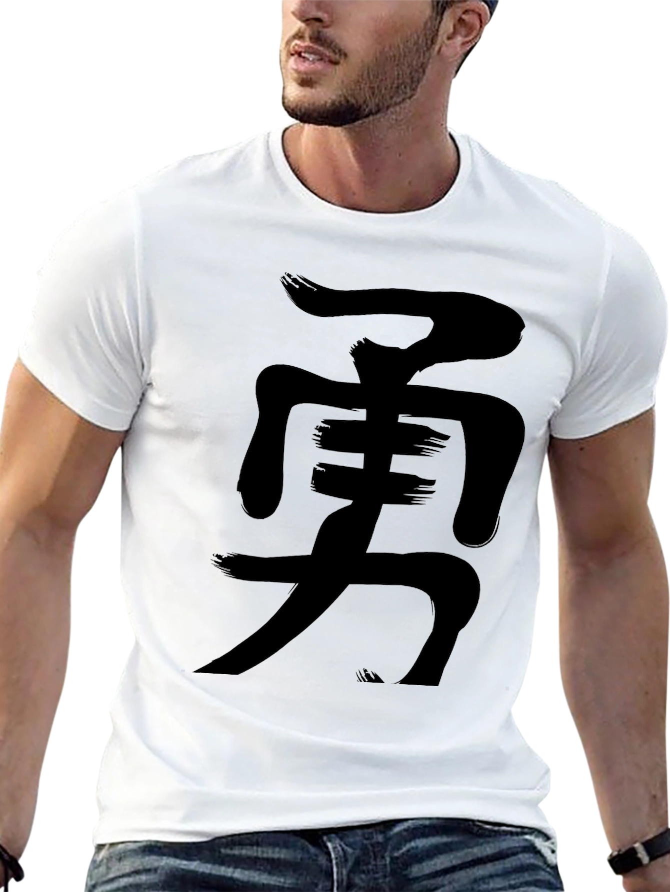 Courage Kanji Graphic Tee - Black