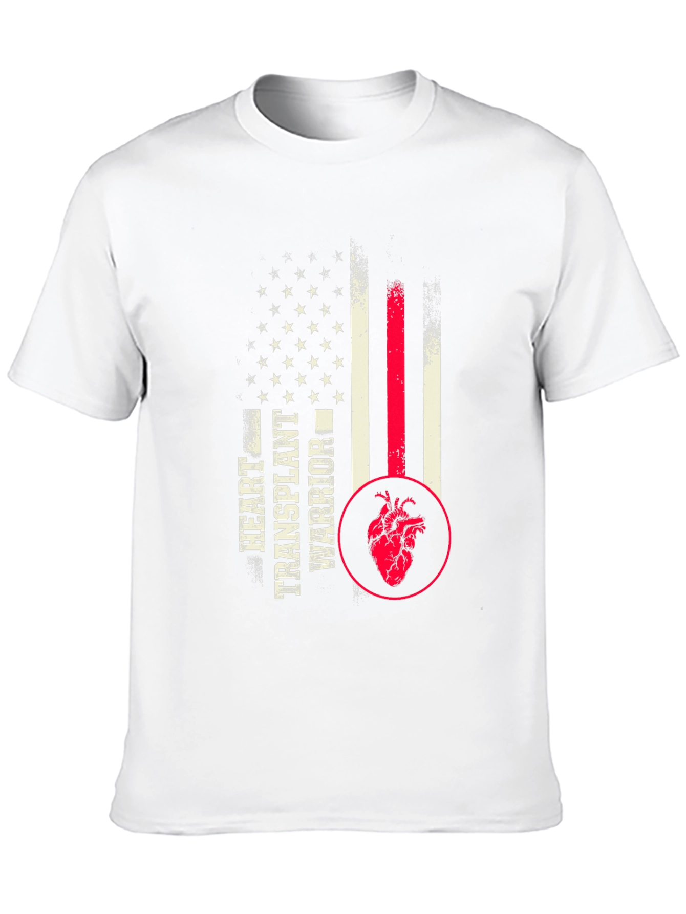 Heart Transplant Warrior USA Flag Graphic Tee