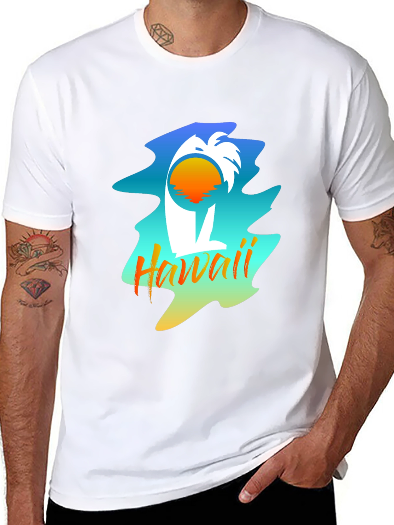 Hawaii Palm Tree Graphic Tee
