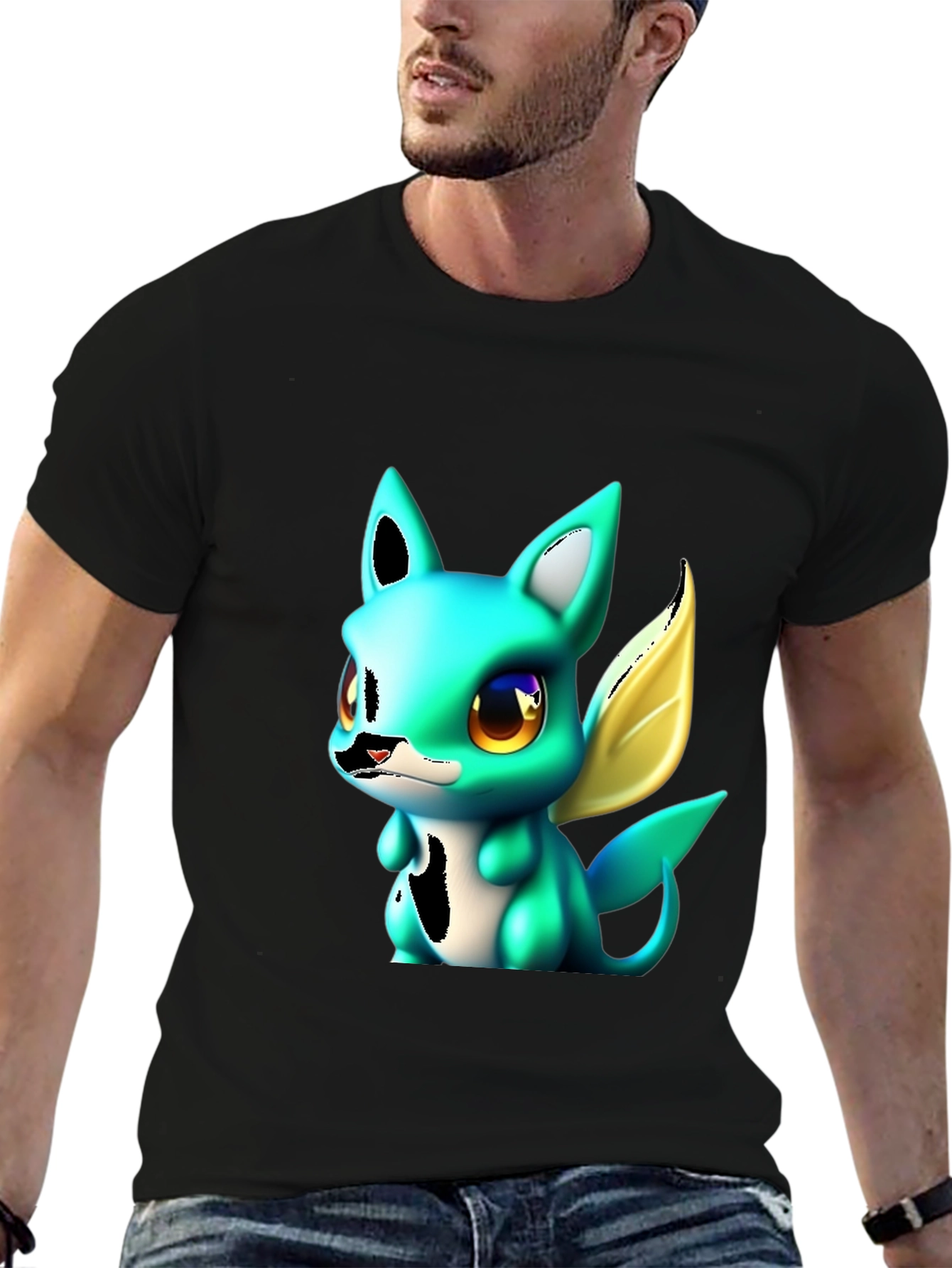Cute Cartoon Creature Graphic T-Shirt