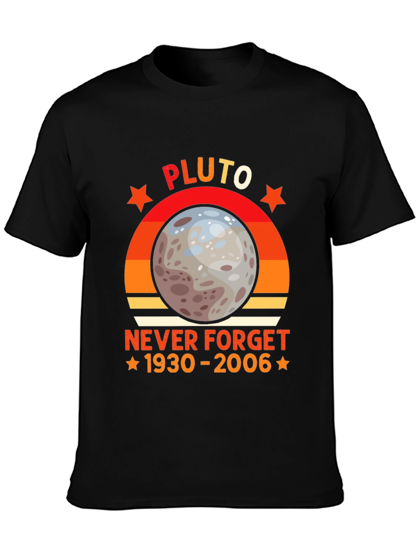 Pluto Never Forget T-Shirt - Retro Space Tee
