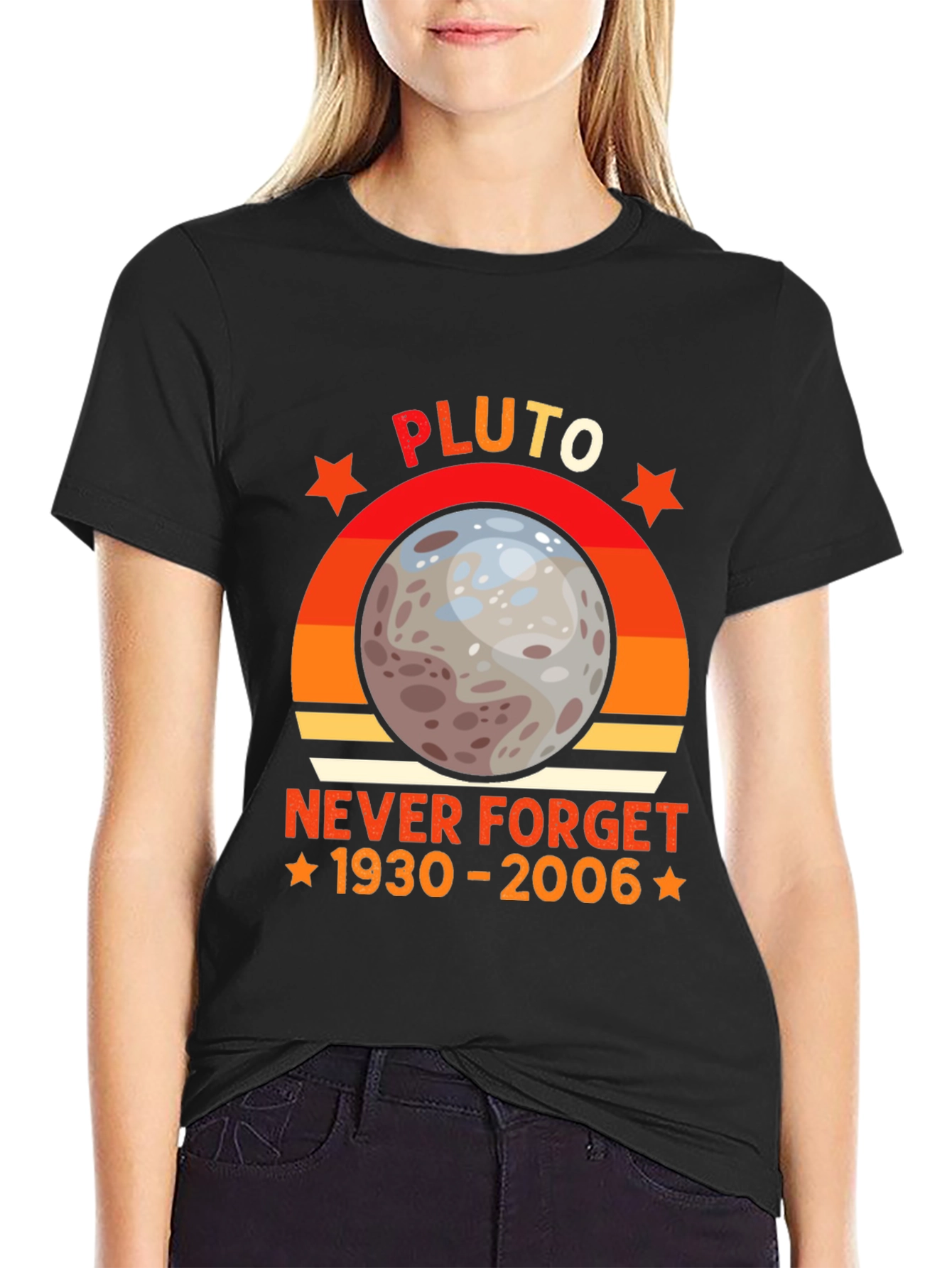 Pluto Never Forget T-Shirt - Retro Space Tee