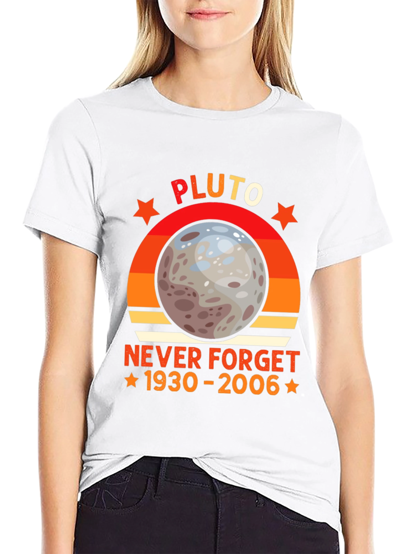 Pluto Never Forget T-Shirt - Retro Space Tee