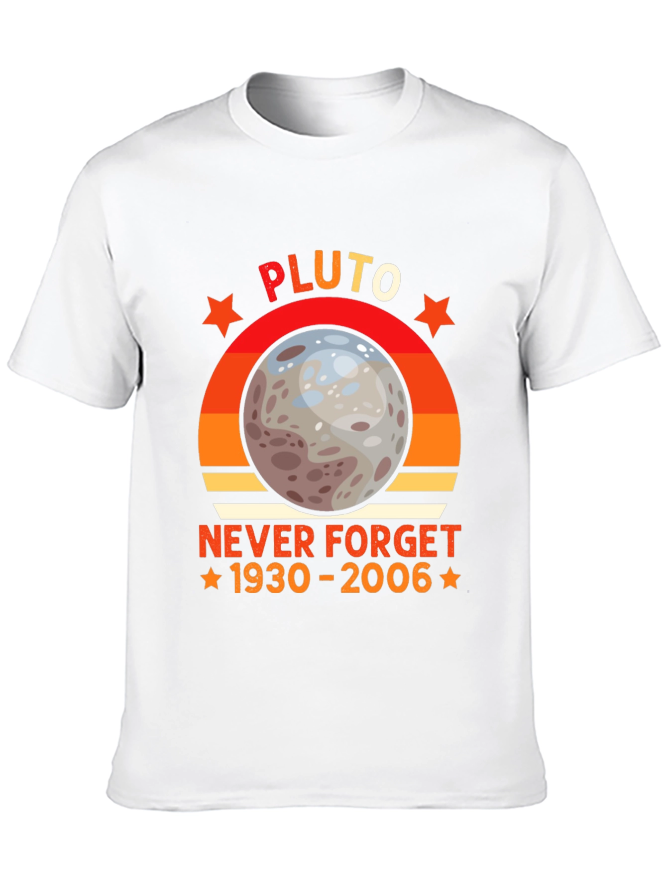 Pluto Never Forget T-Shirt - Retro Space Tee
