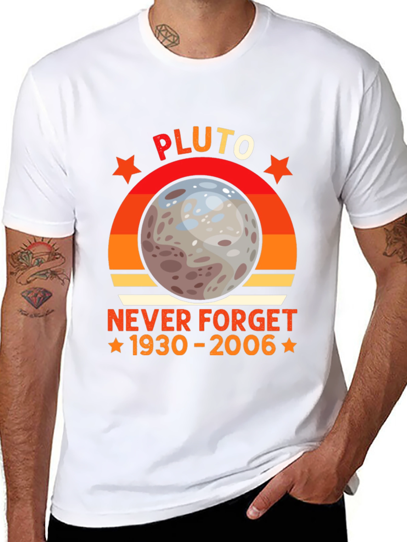 Pluto Never Forget T-Shirt - Retro Space Tee