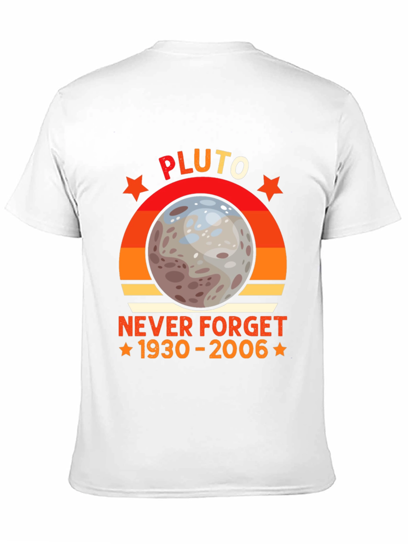 Pluto Never Forget T-Shirt - Retro Space Tee