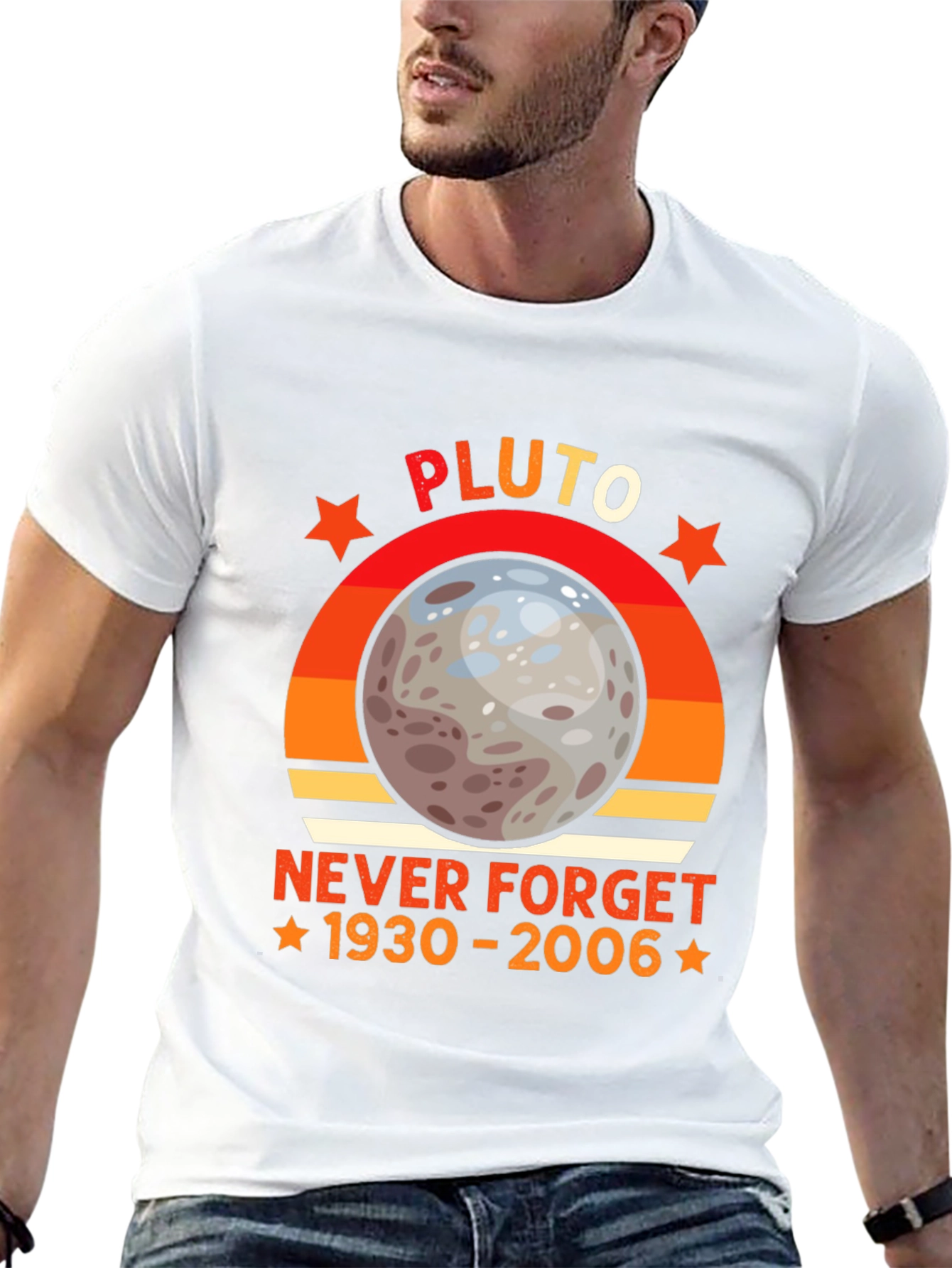 Pluto Never Forget T-Shirt - Retro Space Tee