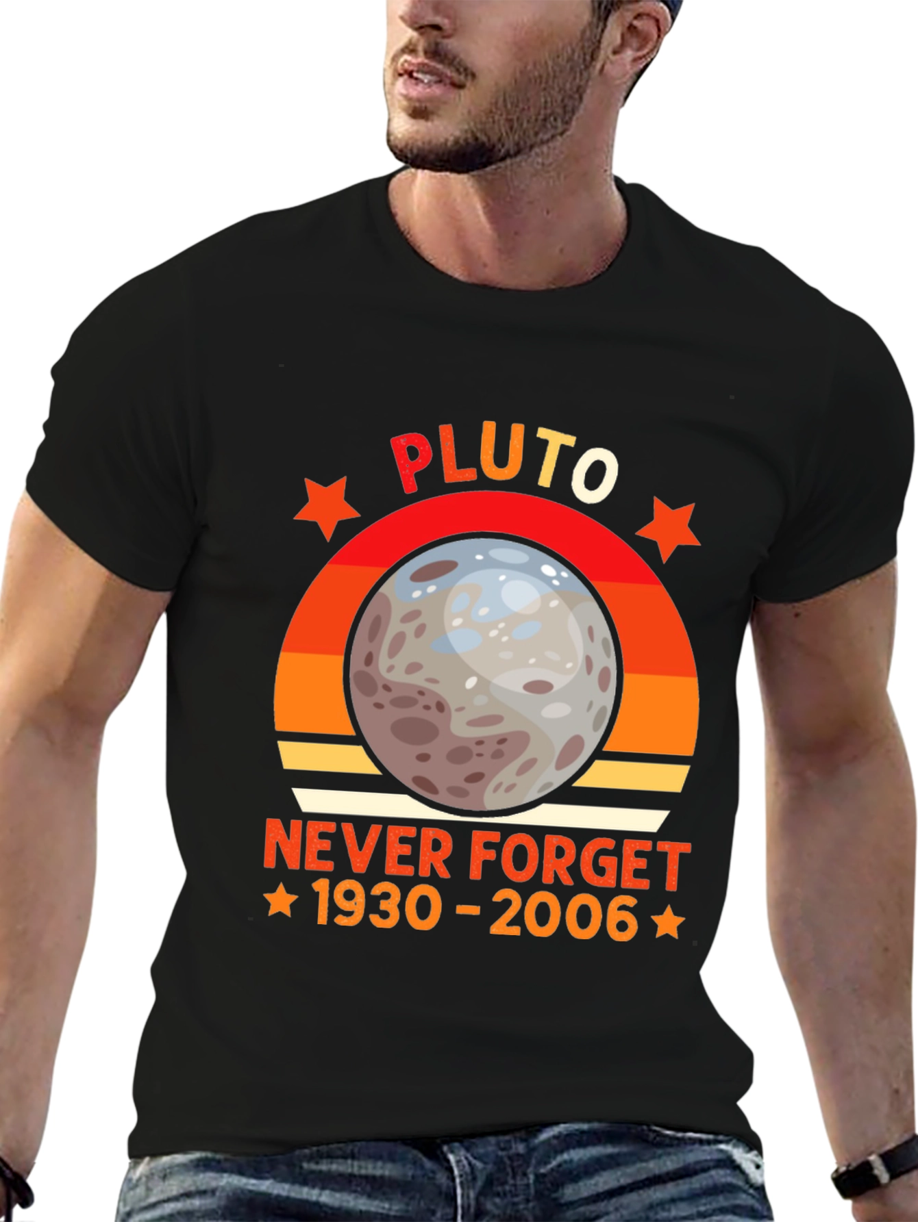 Pluto Never Forget T-Shirt - Retro Space Tee
