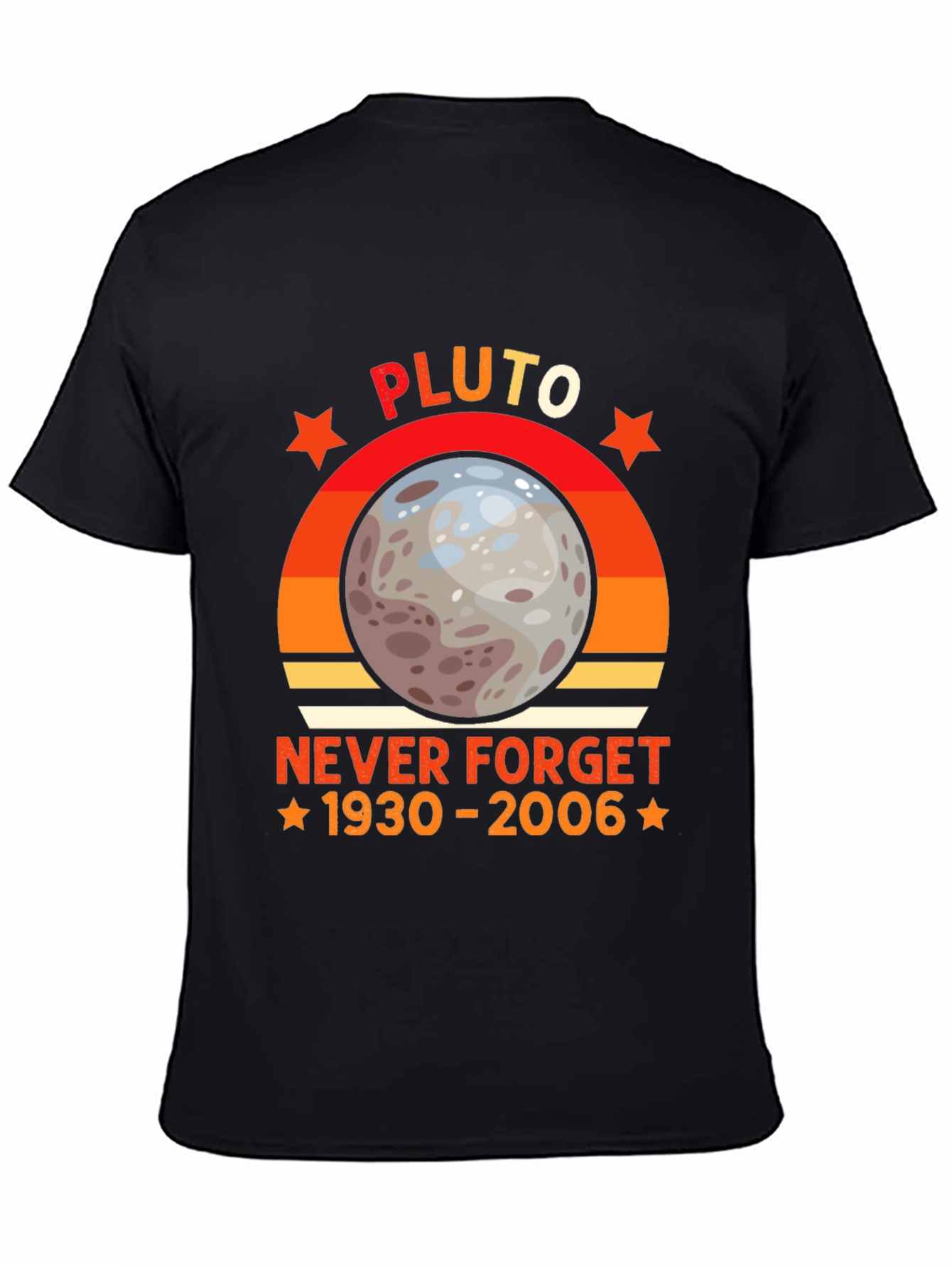 Pluto Never Forget T-Shirt - Retro Space Tee