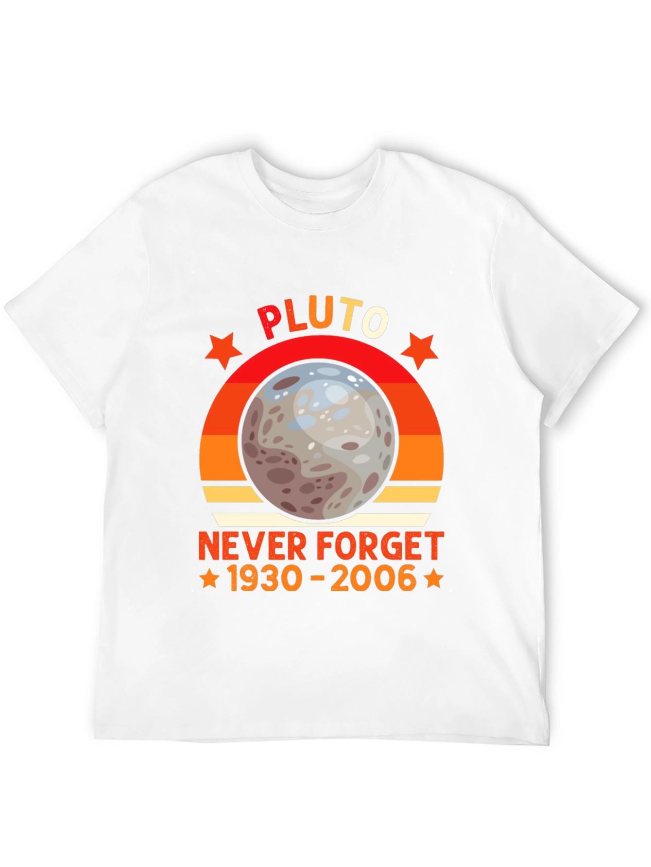Pluto Never Forget T-Shirt - Retro Space Tee