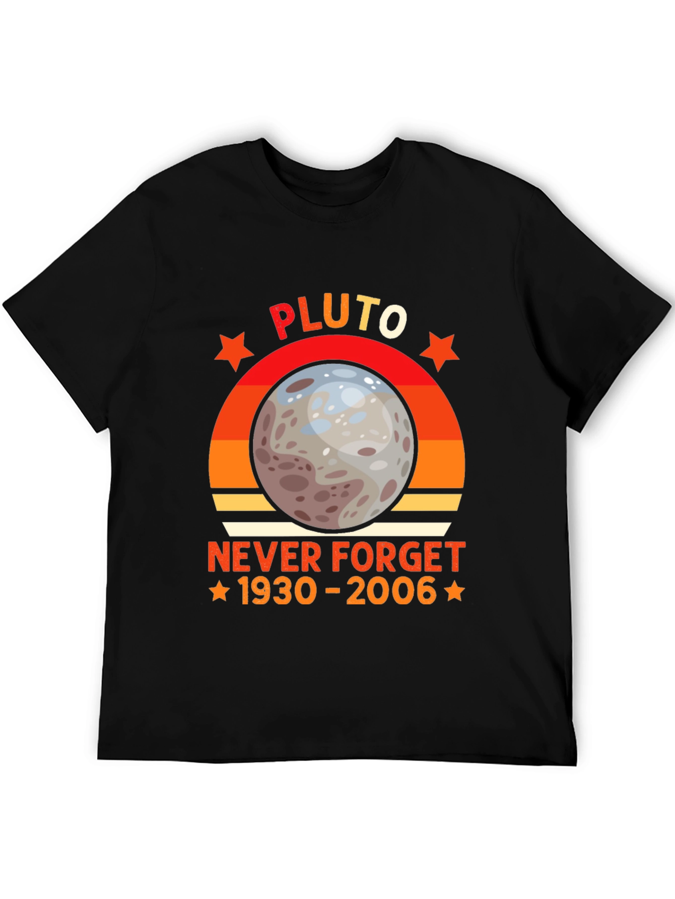 Pluto Never Forget T-Shirt - Retro Space Tee
