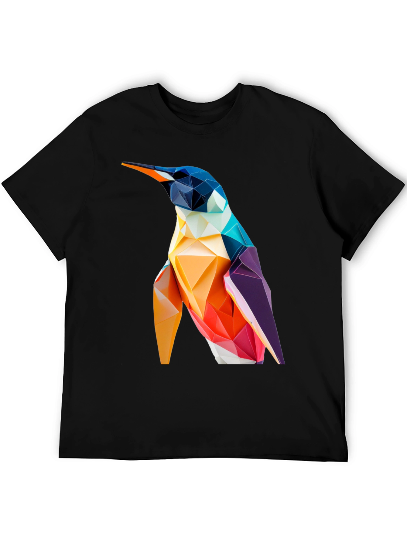 Geometric Penguin Graphic Tee - Modern Stylish Design