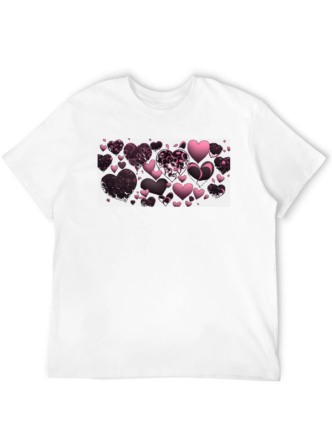 Heart Patterned Graphic T-Shirt