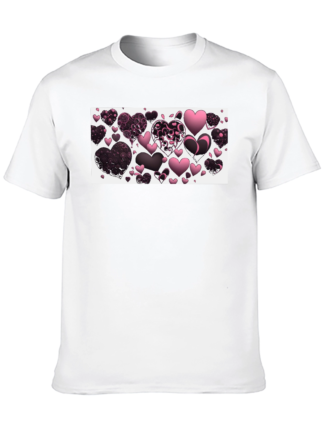 Heart Patterned Graphic T-Shirt