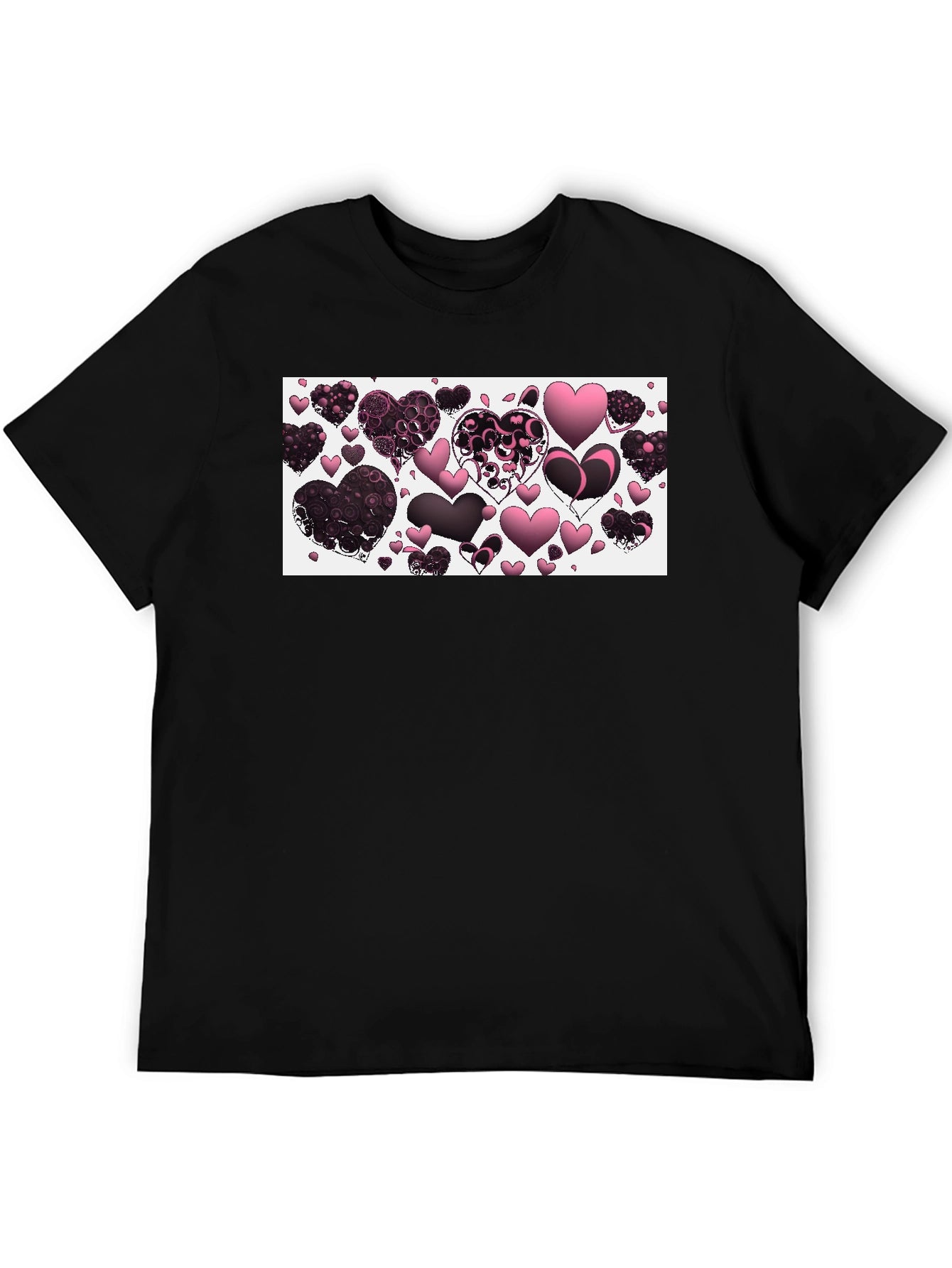 Heart Patterned Graphic T-Shirt