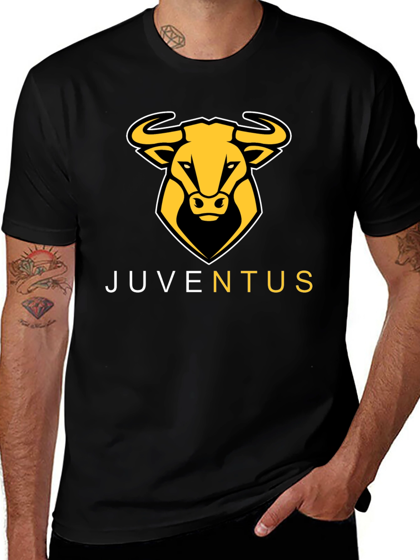 Juventus Bull Logo Black T-Shirt