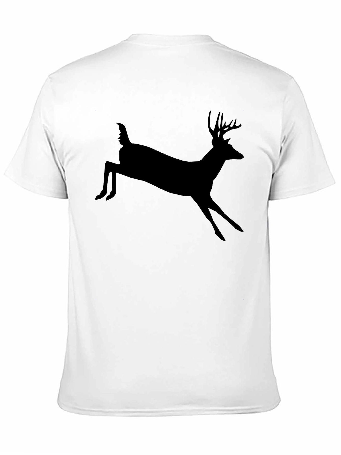 Black Deer Silhouette Graphic T-Shirt