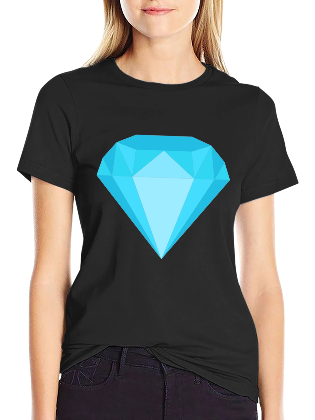 Diamond Graphic Black T-Shirt - Casual Style