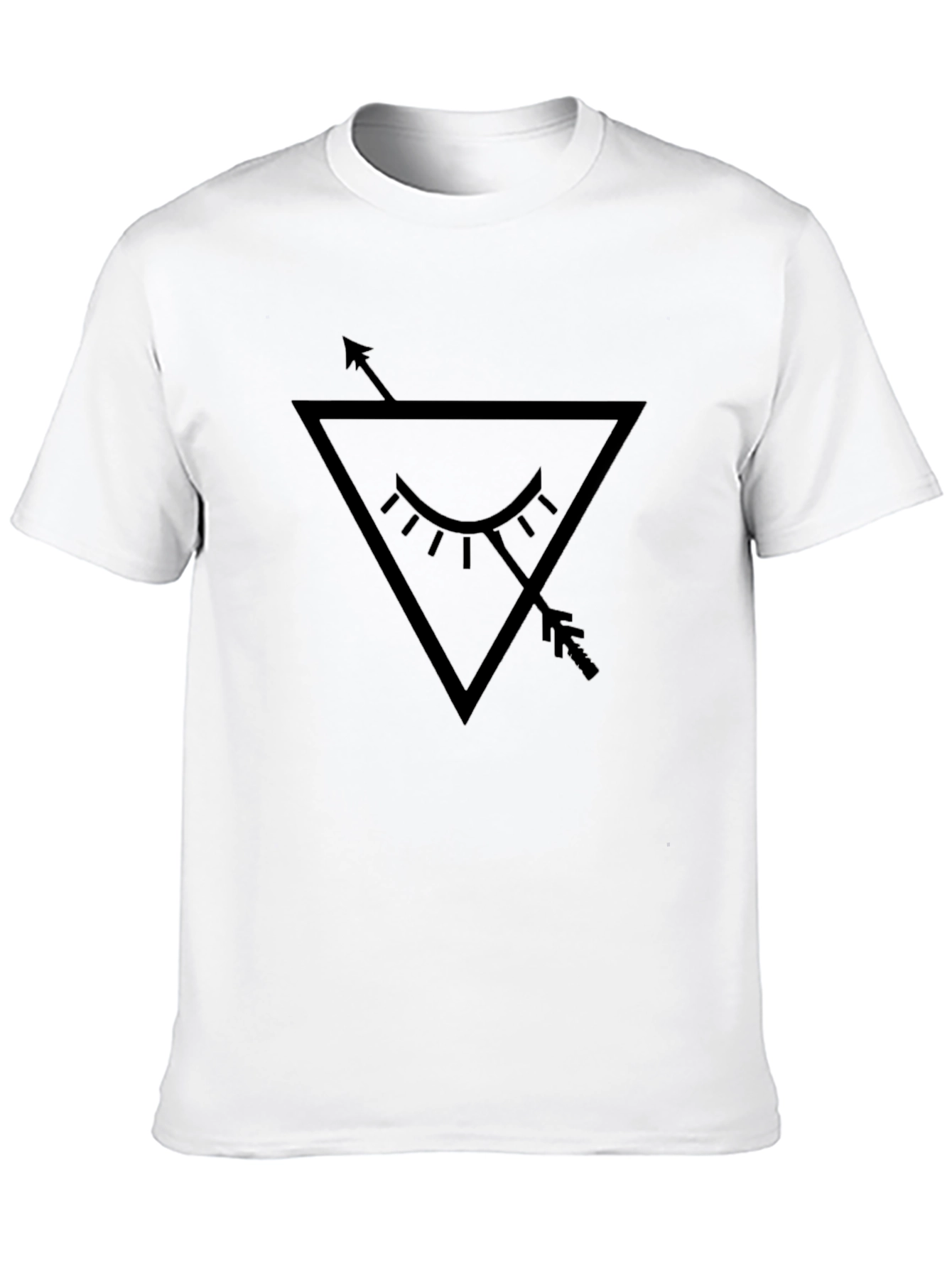 Triangle Eye Arrow Graphic Tee - Black Unisex