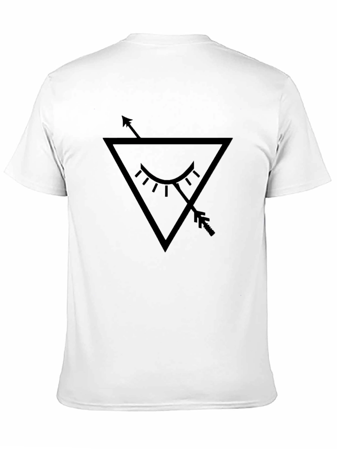 Triangle Eye Arrow Graphic Tee - Black Unisex