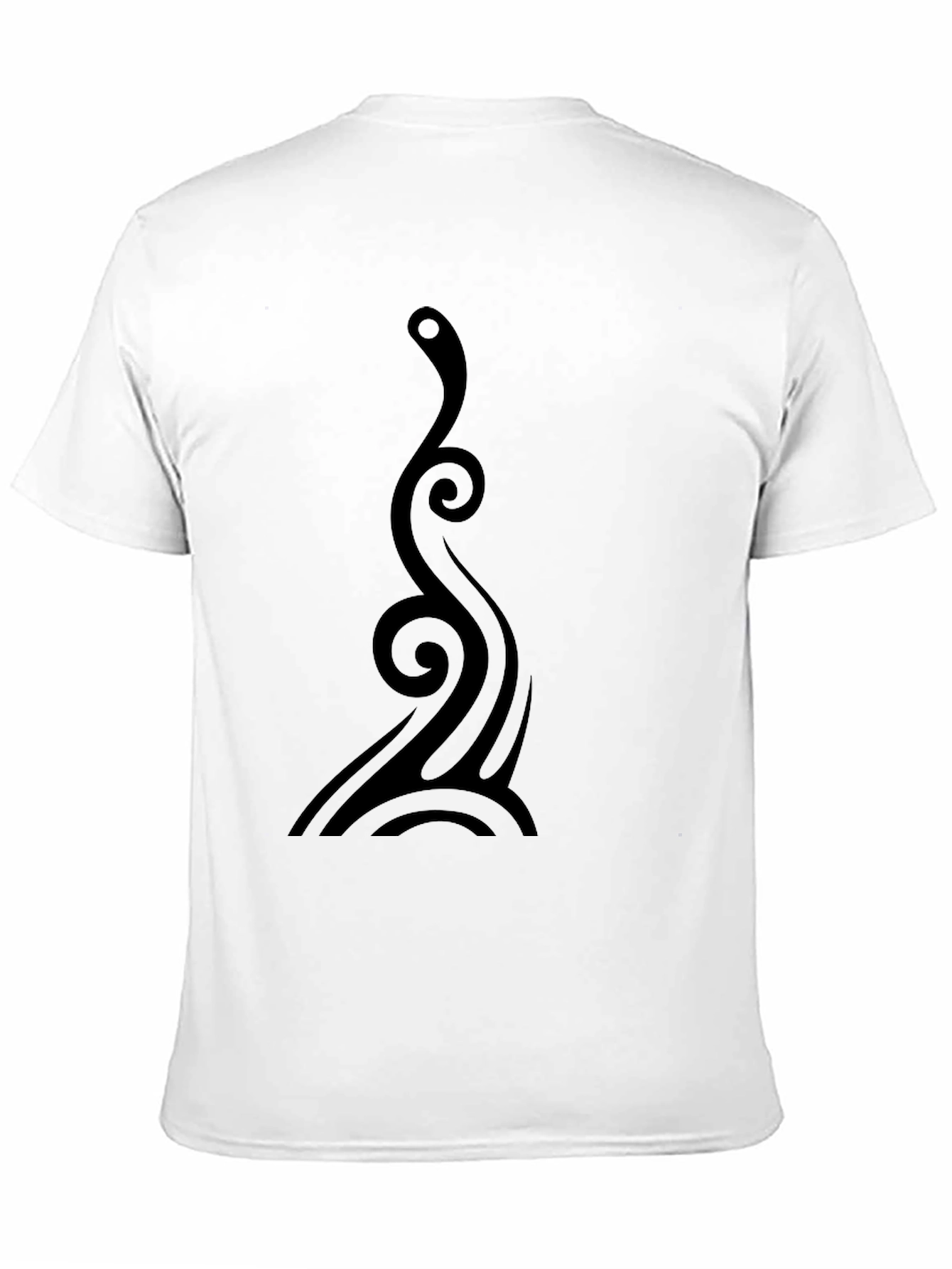Mens Black Tribal Swirl Graphic Tee