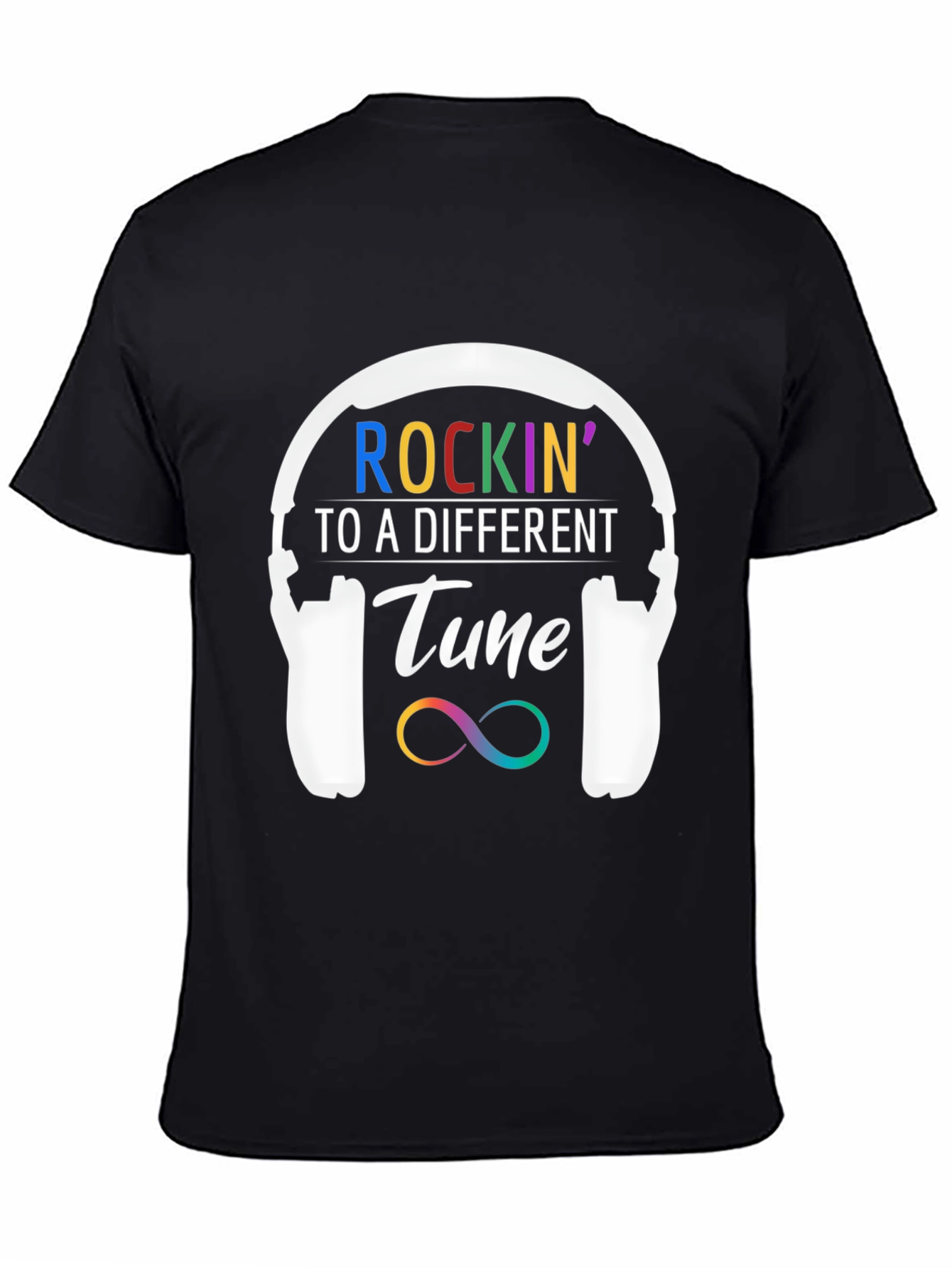 Rockin to a Different Tune Black T-Shirt