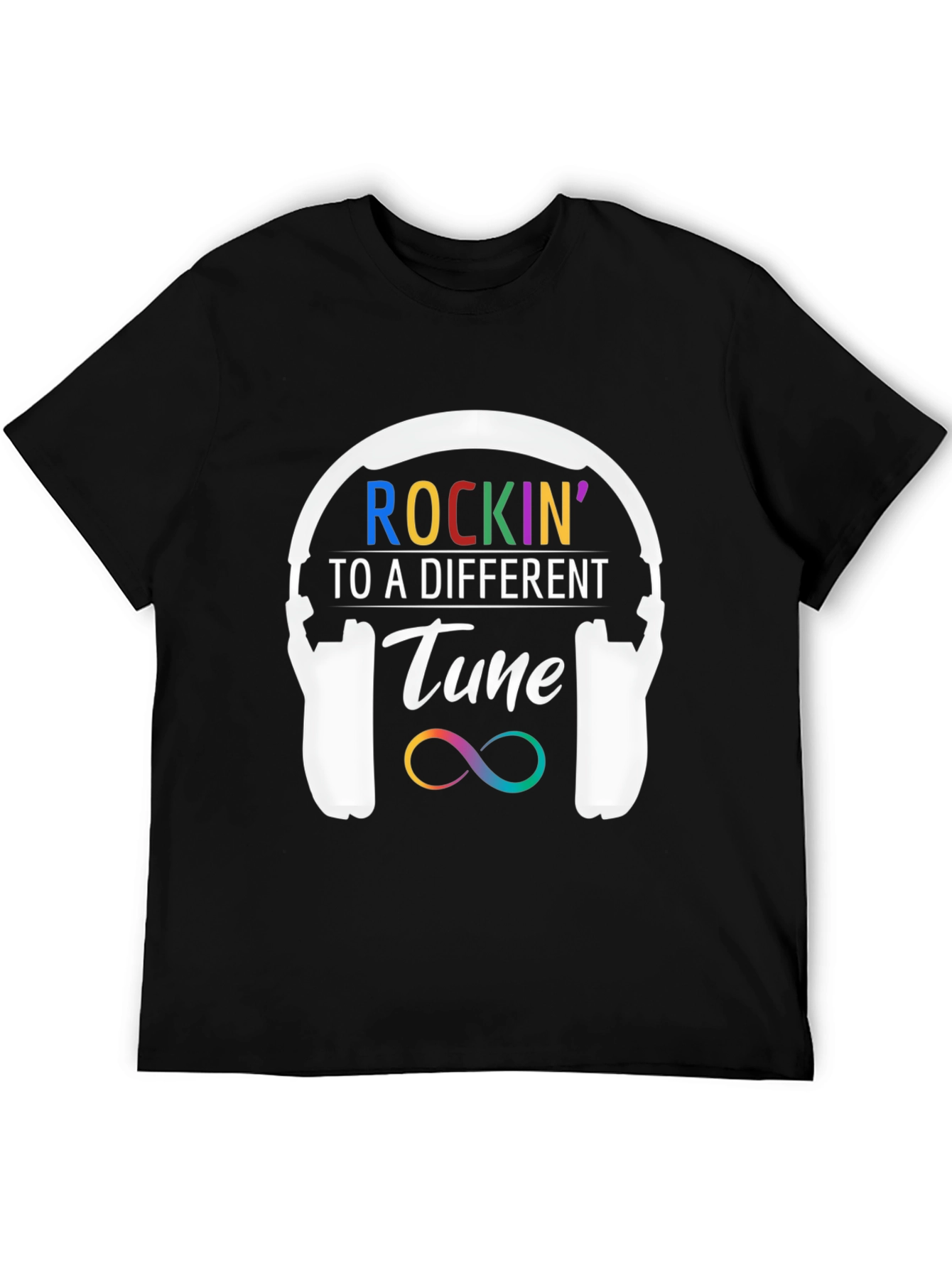 Rockin to a Different Tune Black T-Shirt