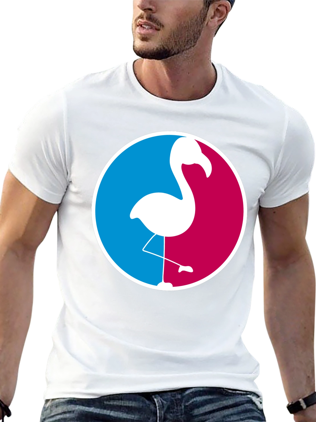 Flamingo Graphic Tee - Casual Black T-Shirt