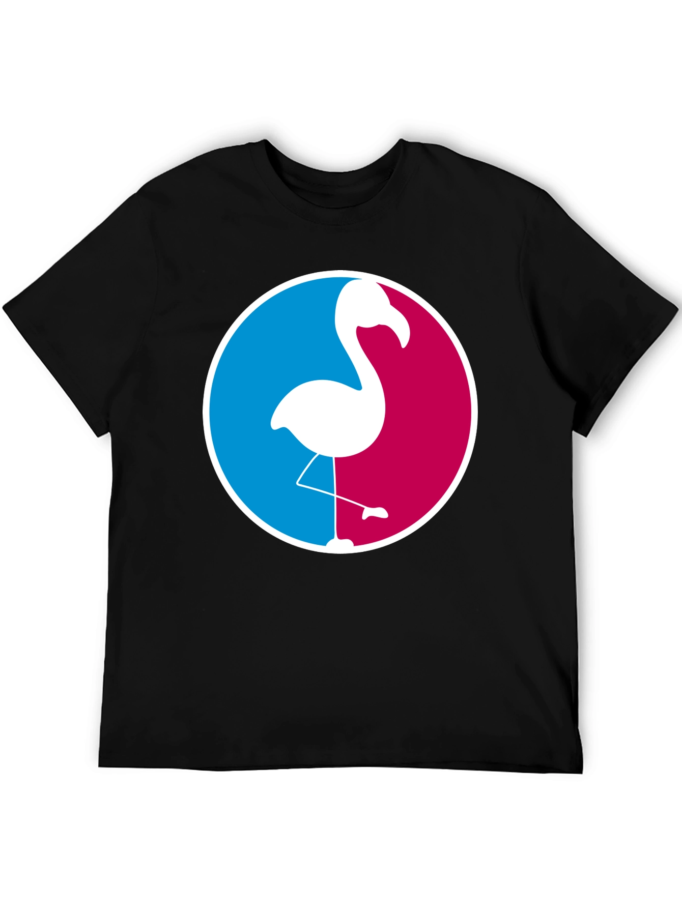 Flamingo Graphic Tee - Casual Black T-Shirt