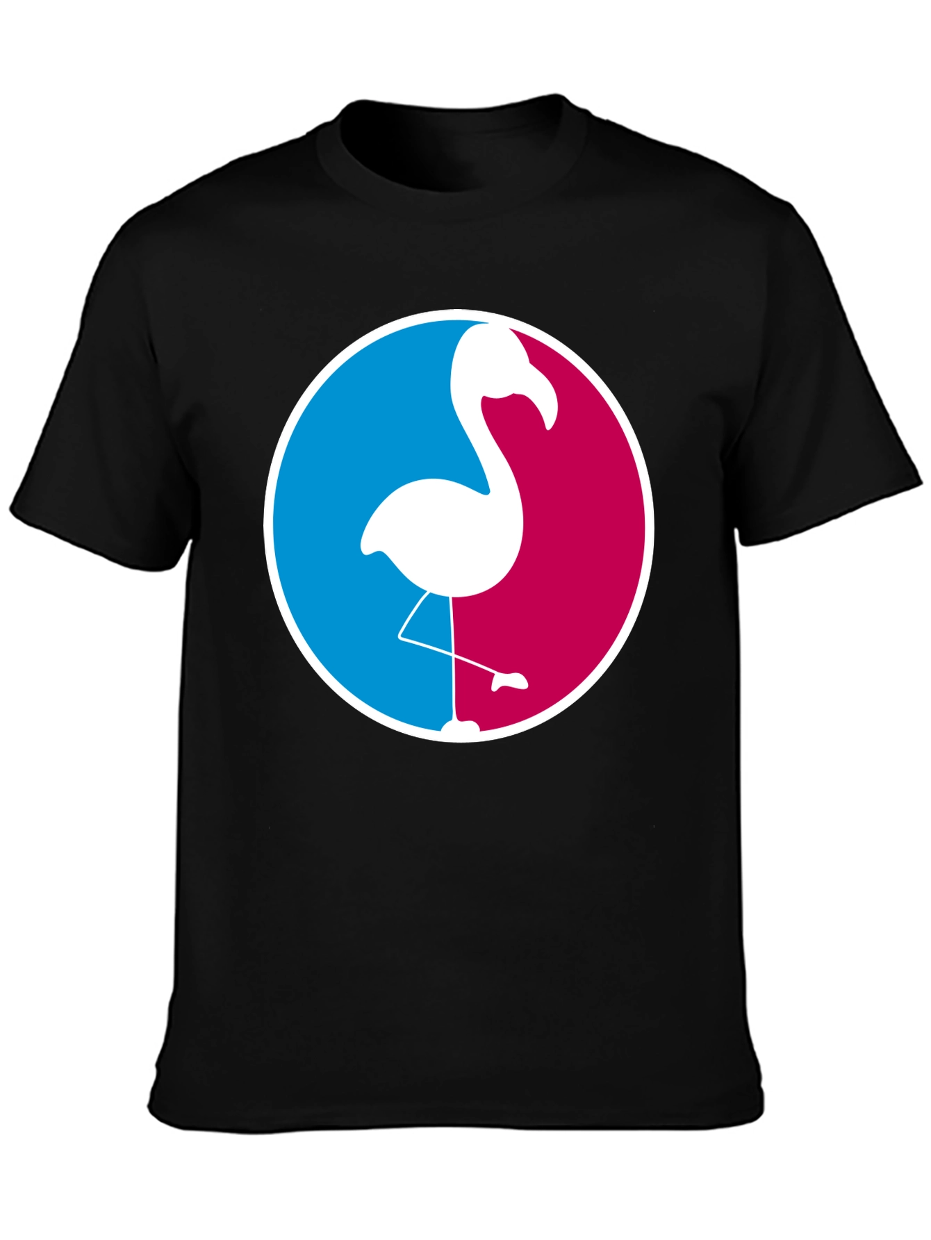 Flamingo Graphic Tee - Casual Black T-Shirt