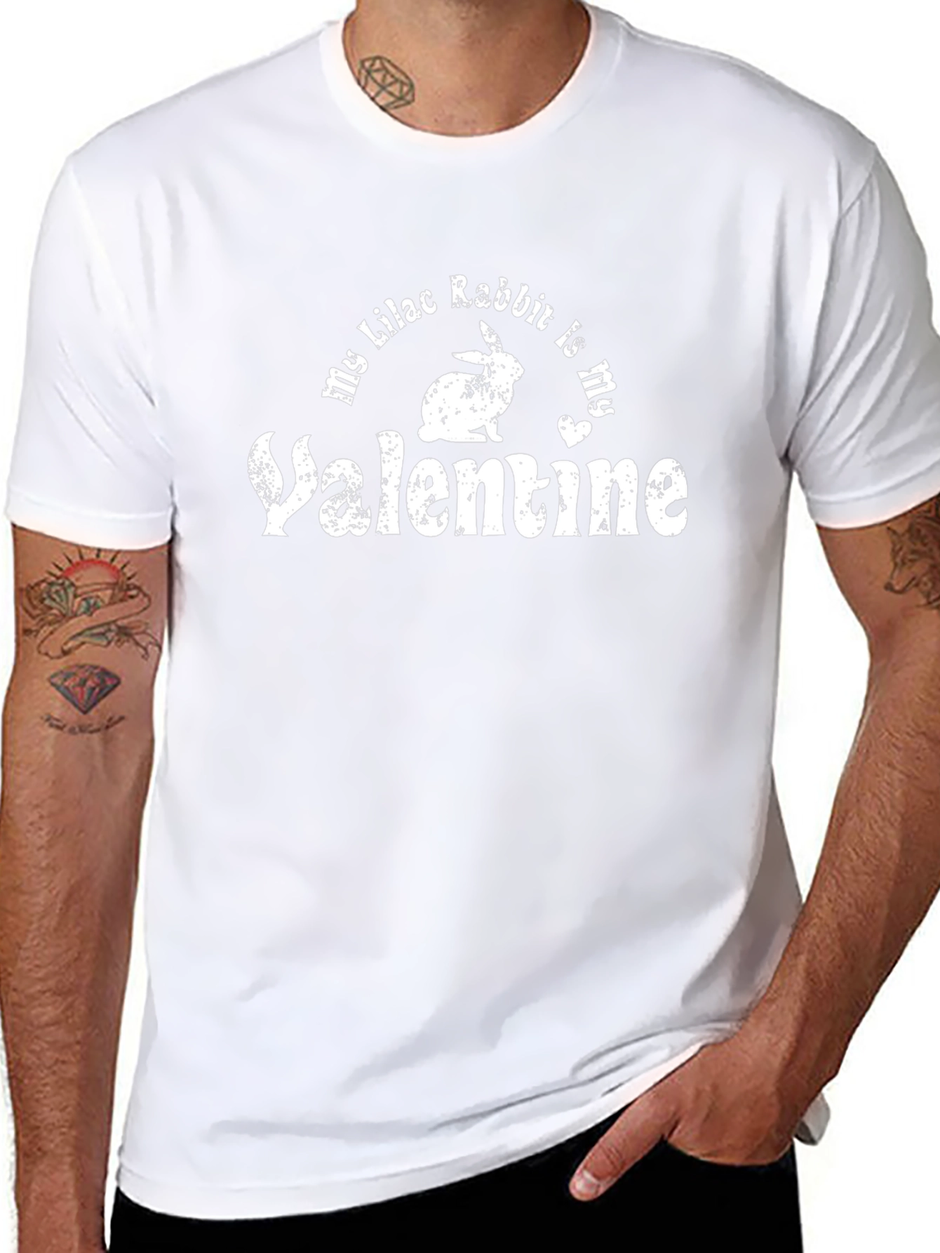 My Lilac Rabbit Valentine Graphic T-Shirt