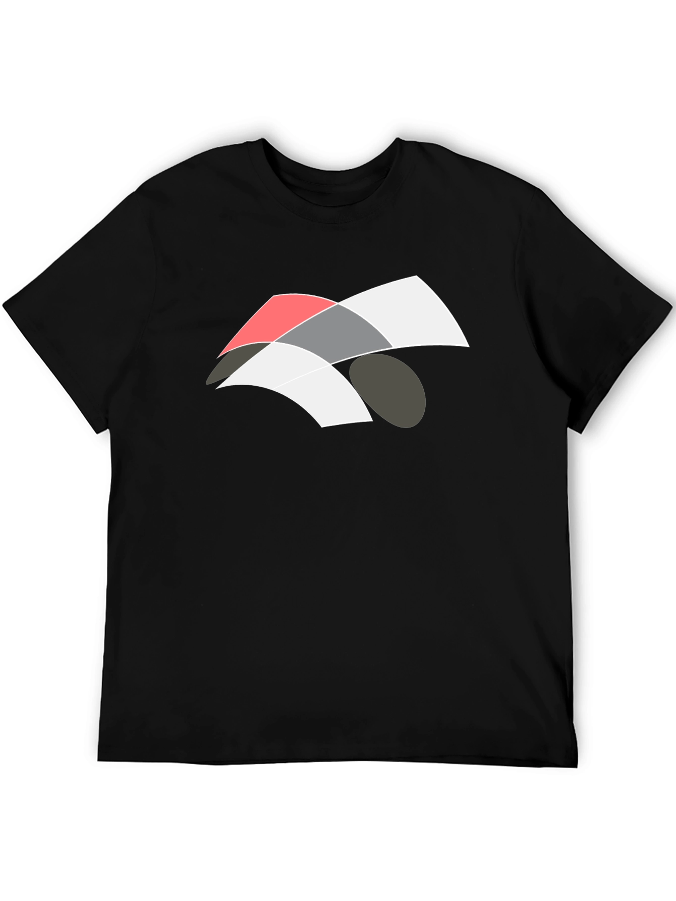 Abstract Graphic Black T-Shirt - Modern Casual Wear