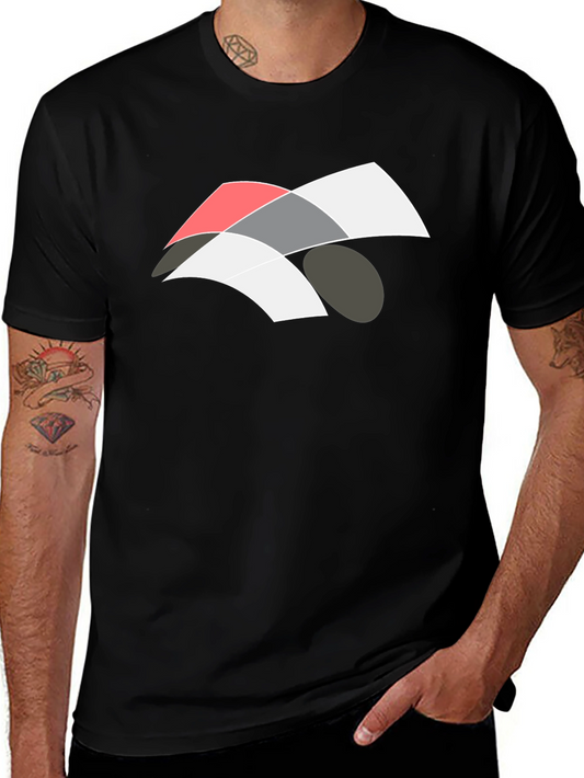 Abstract Graphic Black T-Shirt - Modern Casual Wear