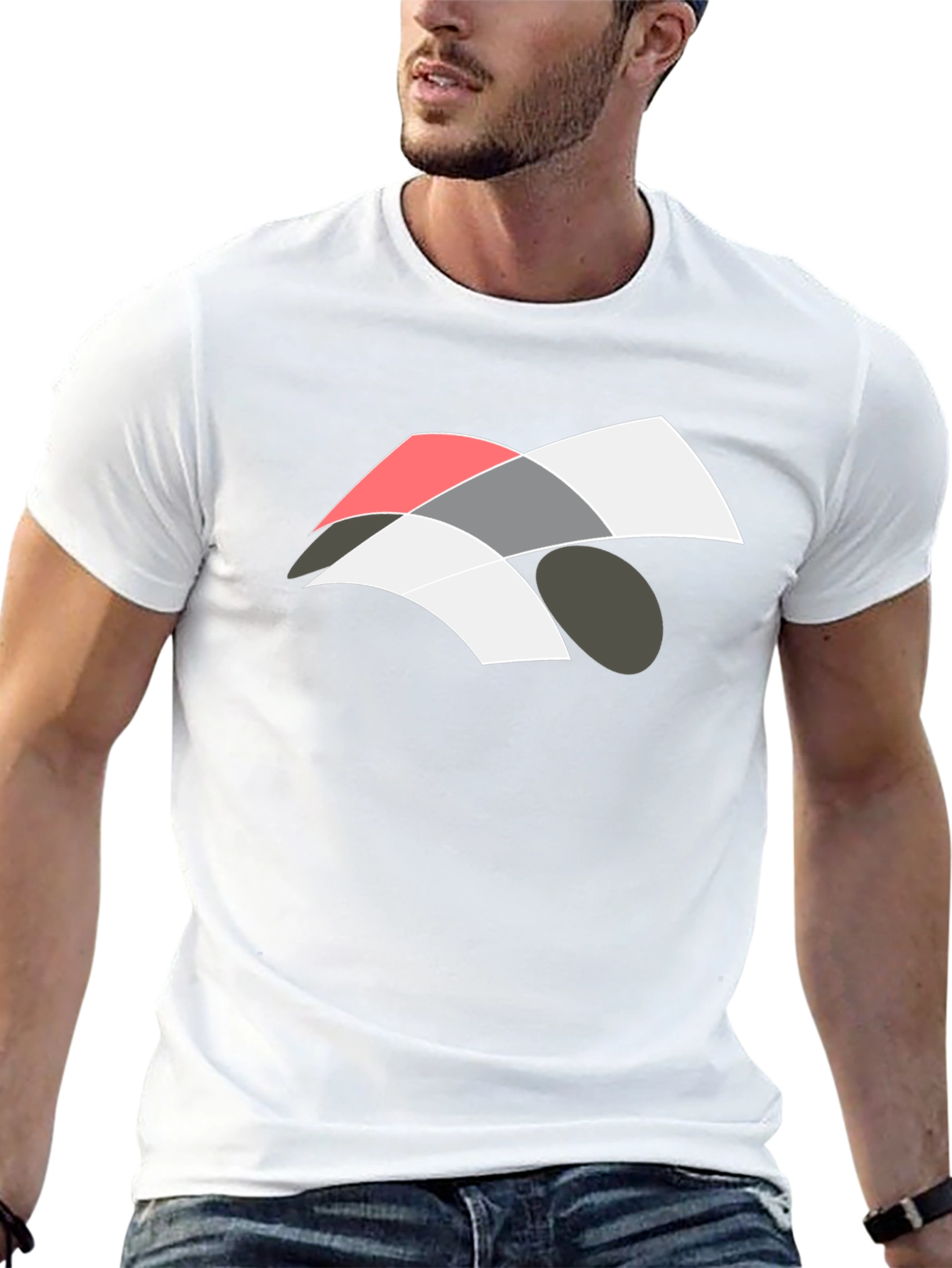 Abstract Graphic Black T-Shirt - Modern Casual Wear