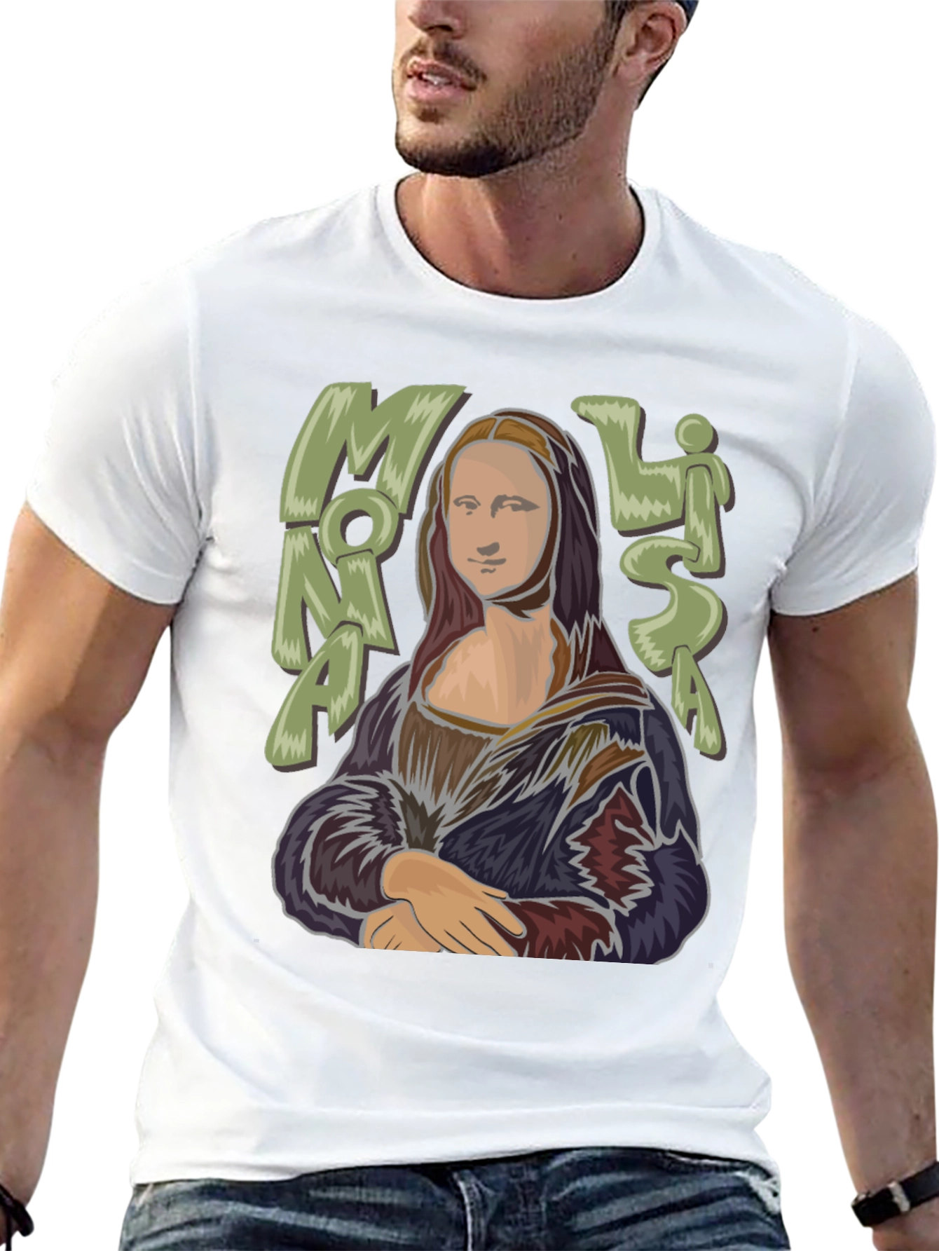 Mona Lisa Graphic Tee - Classic Art Style T-Shirt