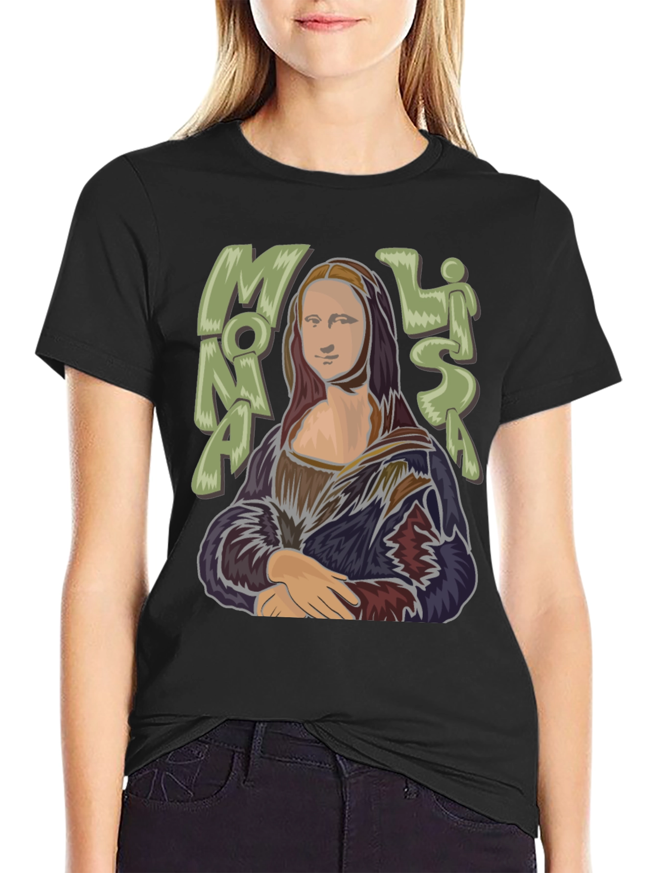 Mona Lisa Graphic Tee - Classic Art Style T-Shirt