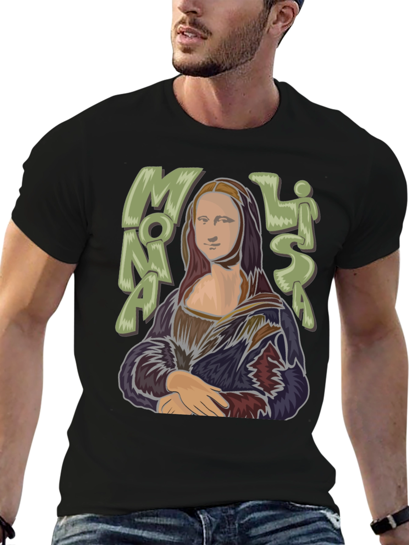 Mona Lisa Graphic Tee - Classic Art Style T-Shirt