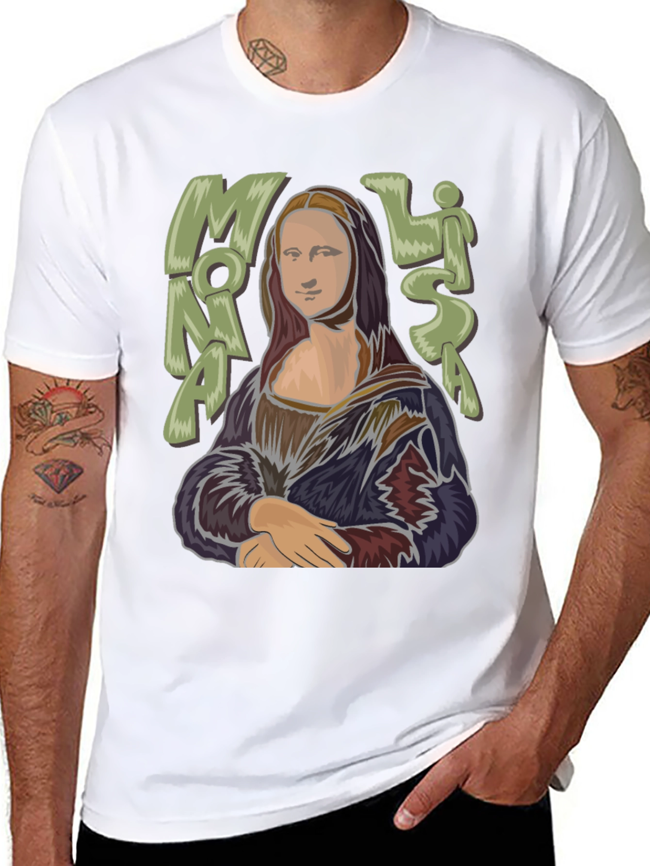 Mona Lisa Graphic Tee - Classic Art Style T-Shirt