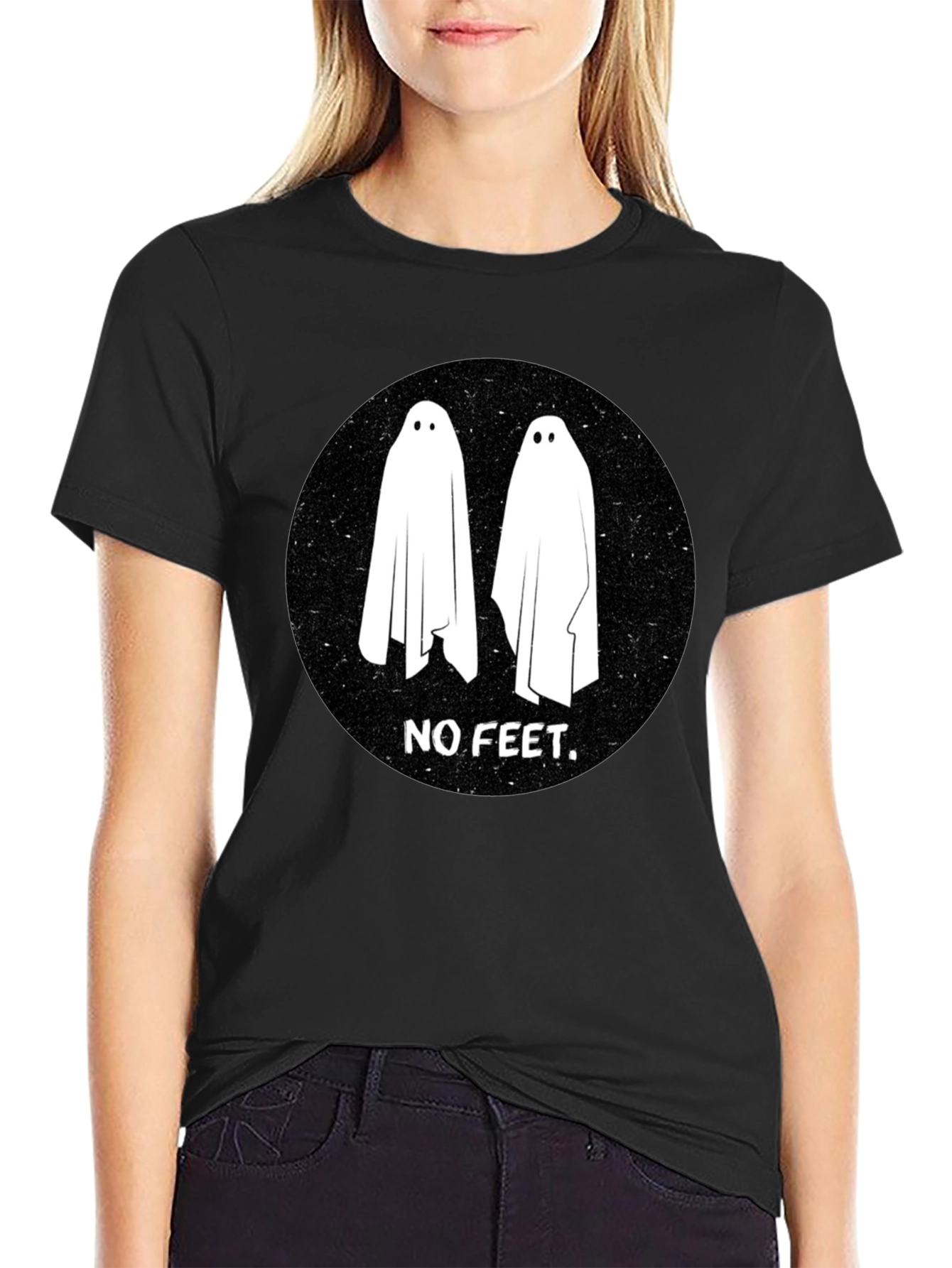 Ghost No Feet Black T-Shirt