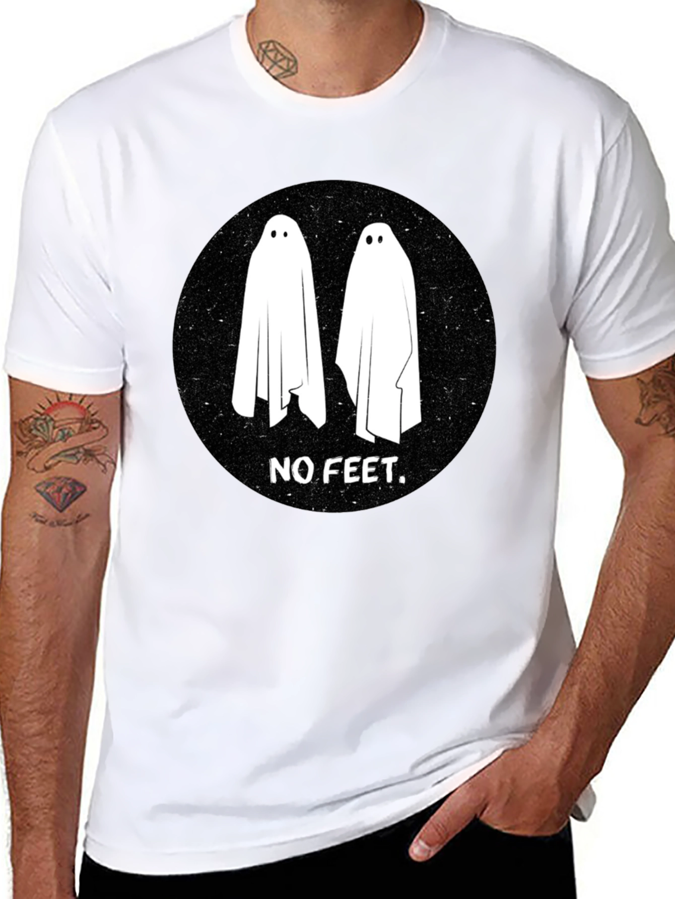 Ghost No Feet Black T-Shirt