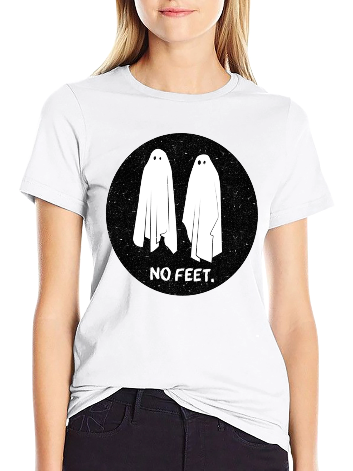 Ghost No Feet Black T-Shirt